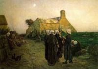 Jules Breton - Evening in the Hamlet of Finistere